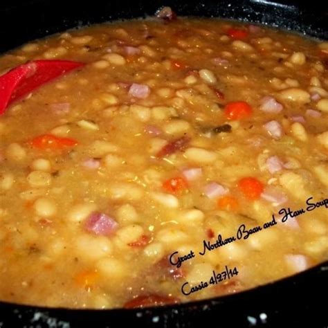 Great Northern Bean N Ham Soup Crock Pot Recipe Ham And Bean Soup Ham Soup Great