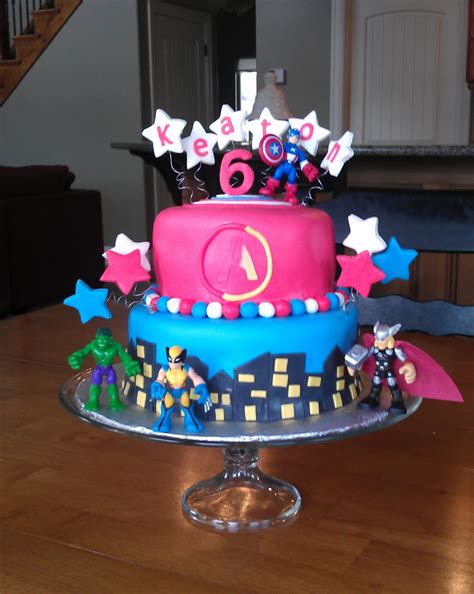 We offer many 6 and 8 cakes with an elegant design, perfect for your small events. Angie's Cakes: Avengers Cake