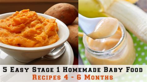 Check spelling or type a new query. 5 Easy Stage 1 Homemade Baby Food Recipes 4 - 6 Months