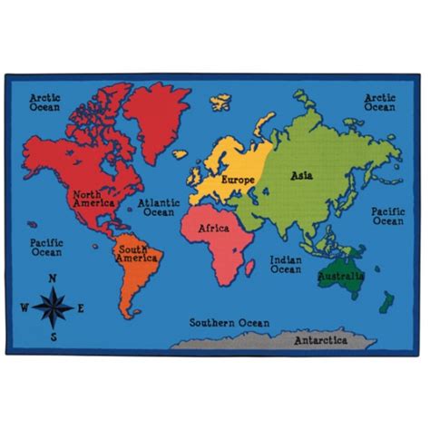 Map Of The World For Kids Maping Resources