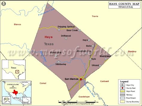 Hays County Map Outline