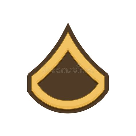 First Sergeant 1sg Soldier Military Rank Insignia Stock Vector
