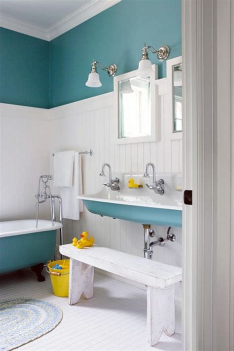 Whether you're looking for organization, bright colors, hooks, or something else, we've got lots of kids bathroom ideas here. 30 Colorful and Fun Kids Bathroom Ideas