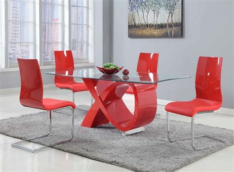 Enchanted Red Dining Room Chairs Household Furniture For Home