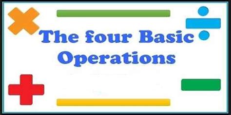 Four Basic Operations Of Mathematics Assignment Point