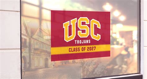 Usc Trojans Single Sided Window Graphic Class Of 2027 Usc Signs