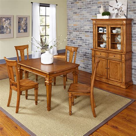 Home Styles Oak Americana 5pc Dining Set W Buffet And Hutch