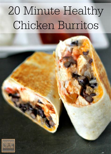 Including healthy chicken salads, stews, soups, and skewers. 20 Minute Low Fat Healthy Chicken Burrito Recipe