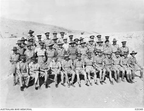 An Official Group Portrait At Headquarters 9th Division Tobruk From