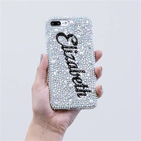 Bling Cases Personalized Name Custom Made Ab Clear Crystals Case For