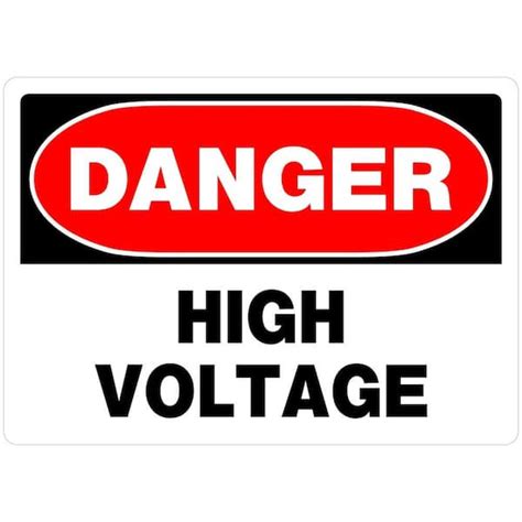 Hillman 10 In X 14 In Danger High Voltage Sign 842062 The Home Depot