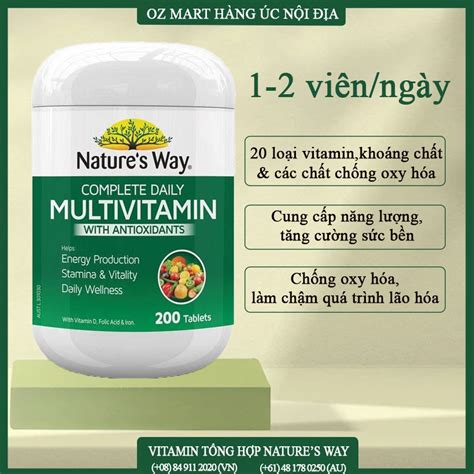 Vitamin Tổng Hợp Úc Natures Way Multivitamin Complete Daily Oz Mart