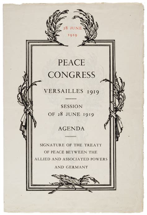 Treaty Of Versailles And President Wilson 1919 And 1921 Ap Us