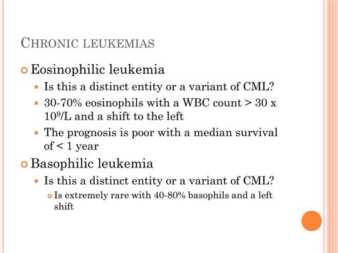 Ppt Chronic Leukemias Powerpoint Presentation Free Download Id6870547