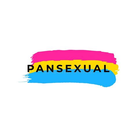 Pansexual Pride Grunge Style Flag And Abstract Human Face Line Art Gay And Lesbian Icon Symbol