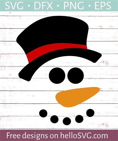 Snowman Face - Boy SVG - Free SVG files | HelloSVG.com