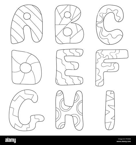 Livre de coloriage Alphabet dessin animé ou d'un jeu de pages pour l
