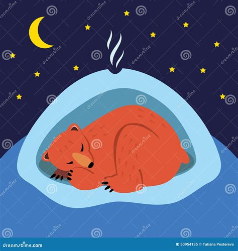 Sleeping Bear Stock Vector Illustration Of Frost Holiday 50954135