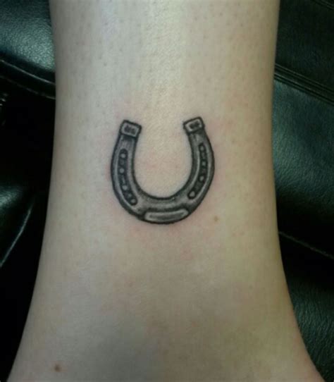 Small Traditional Horseshoe Tattoo Right Inner Ankle Inner Ankle