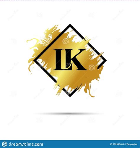 Gold Lk Logo Symbol Vector Art Design Stock Illustration Illustration