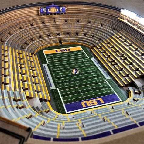 Lsu Tigers 25 Layer Stadiumviews Lighted End Table