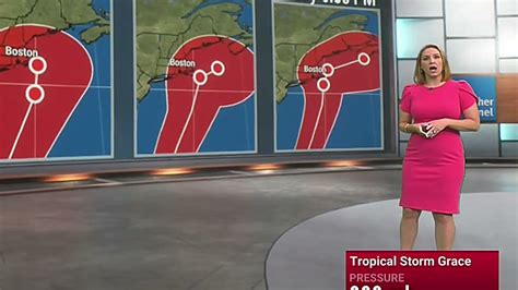 Alex Wilson The Weather Channel 081921 Tight Pink Dress Easy On