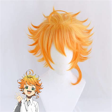 Emma Orange Cosplay Wig Cap From Anime The Promised Neverland Free Shipping