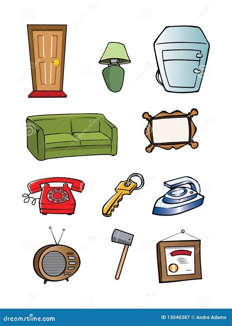 Random Household Objects Collection Royalty Free Stock Photography