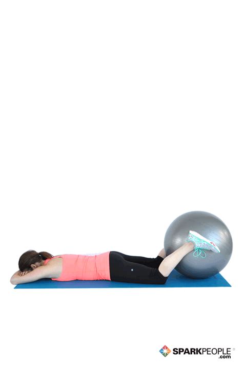 Lying Hamstring Curls With Ball Exercise Demonstration Sparkpeople