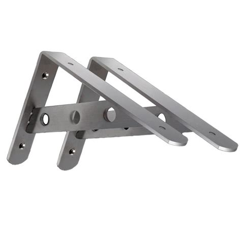 2pcs Stainless Steel Heavy Duty Wall Mounted Floating Shelf Support