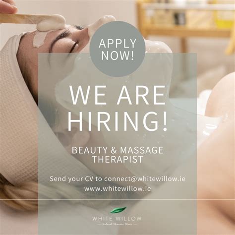 We Are Hiring Beauty And Massage Therapist White Willow