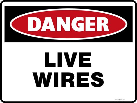 Danger Signs Live Wires Property Signs