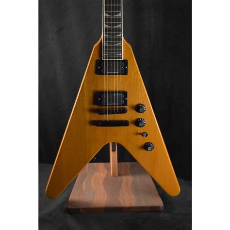 Gibson Dave Mustaine Flying V Exp Antique Natural Fullers Guitar