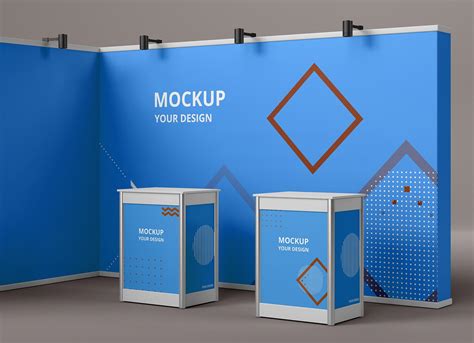 Free 3d Exhibition Display Stand Mockup Psd Good Mockups