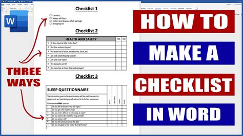 How To Make A Checklist In Word Microsoft Word Tutorials