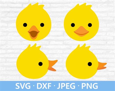 Duck Face Svg Rubber Ducky Svg Yellow Duck Svg Duck Face Etsy