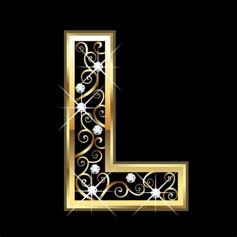 Buchstabe Letter L Gold Letters Stylish Alphabets Alphabet Design