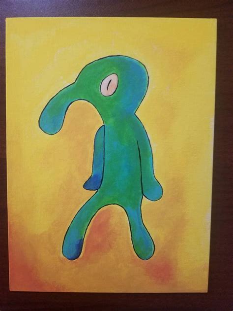Bold And Brash Squidward Painting Etsy