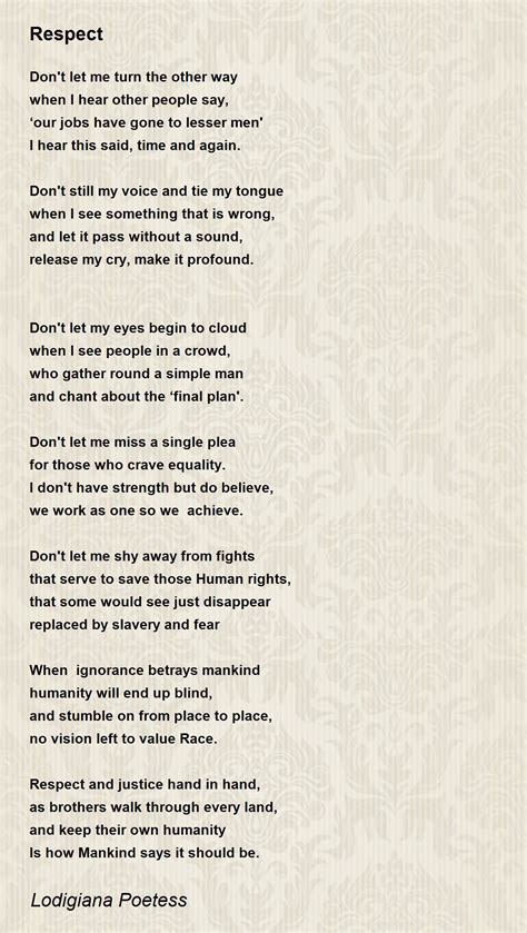 Respect Respect Poem By Lodigiana Poetess
