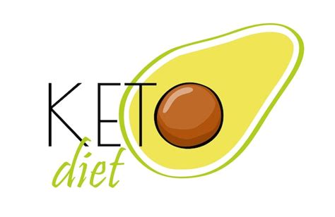 Logo Da Dieta Cetogênica Sinal Tipográfico Para O Menu De Embalagens