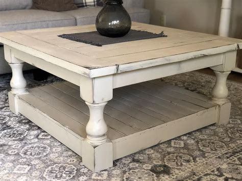 Bring A Rustic Touch To Your Home With A Square Farmhouse Coffee Table
