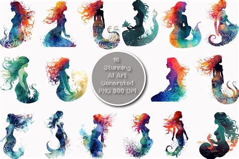 Mermaid Ai Generated Gráfico Por Lauras Imperfections · Creative Fabrica