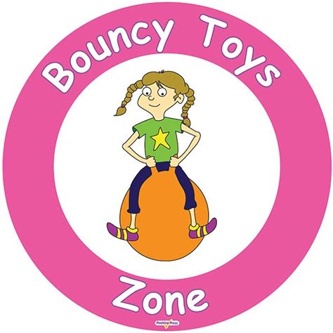Jenny Mosleys Playground Zone Signs Bouncy Toys Zone Sign Jenny
