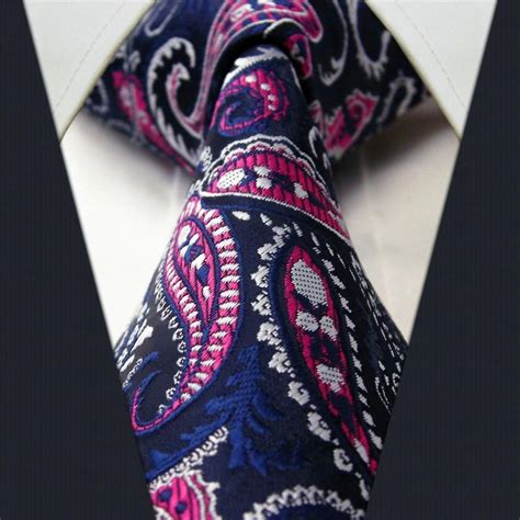 Blue Pink Paisley Necktie With Images Mens Fashion Wedding
