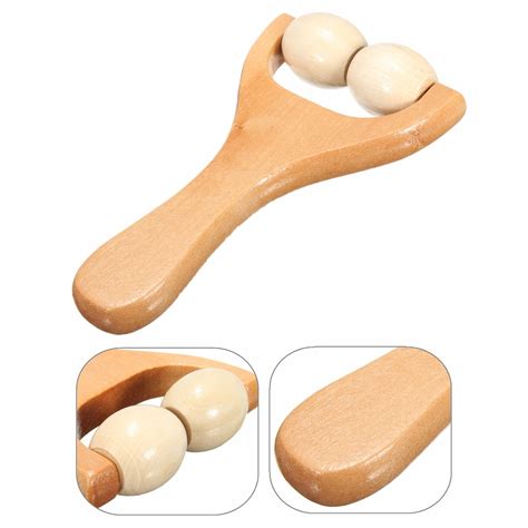 Wood Wooden Roller Massager Reflexology Foot Body Neck Face Stress