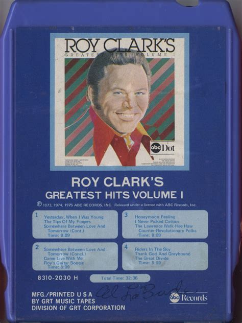 Roy Clark Roy Clarks Greatest Hits Volume 1 1975 8