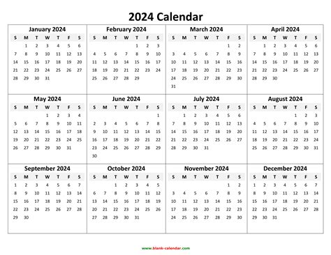 yearly calendar 2024 free download and print - yearly calendar 2024
