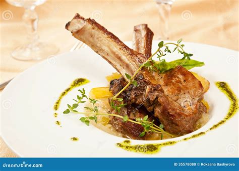 Roasted Sheep Meat Stock Photo Image Of Meal Juicy 35578080