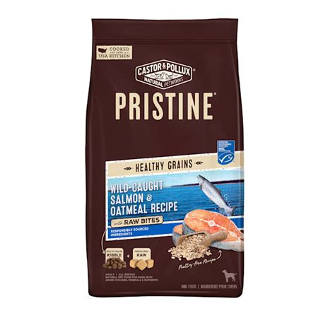The castor & pollux organix is not a dog food per se, but rather a doggie treat being cookies. Castor & Pollux Pristine Wild-Caught Salmon & Oatmeal ...