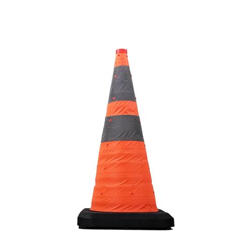 Collapsible Traffic Cone With Led Light